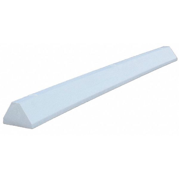 Parking Block, Deluxe, 6 ft., White, Spikes
