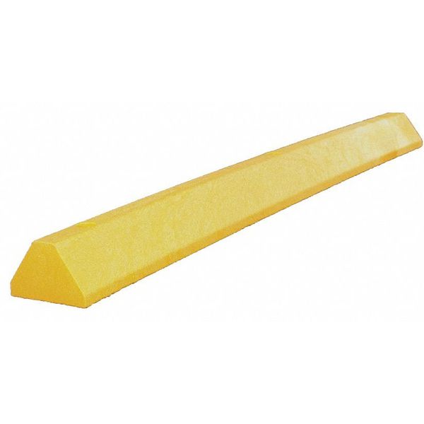 Parking Block, Deluxe, 6 ft., Yellow, Spikes
