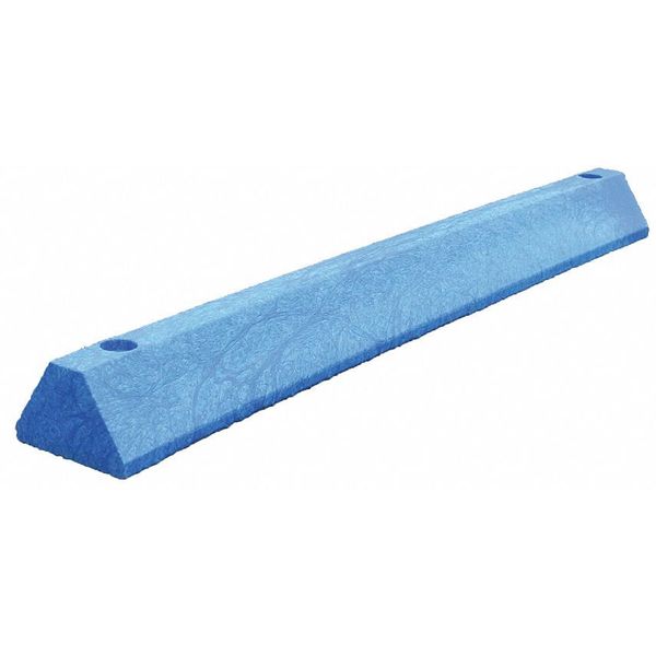 Parking Block, Standard, 4 ft., Blue, Spikes