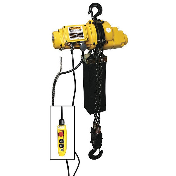 Chain Hoist, Electric, 2000lb., 110V, 10ft., 2000 lb., 10 ft
