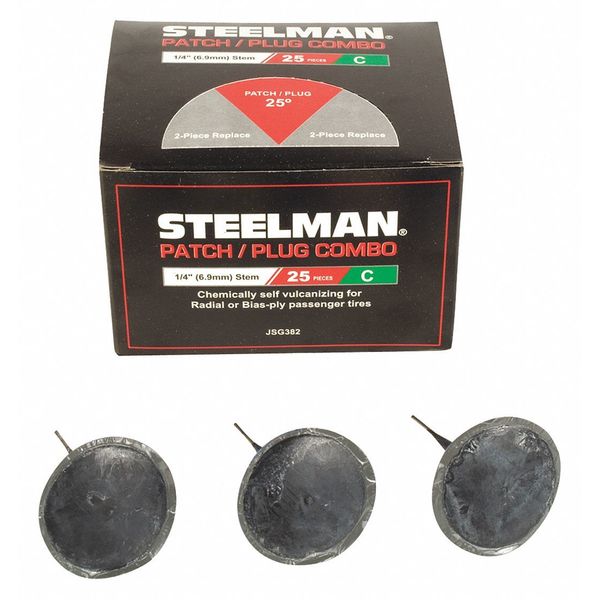 Tire Repair Patch/Plug Combo, 1/4