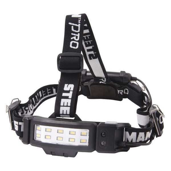 Slim Profile LED Headlamp with Rear Flasher and 3 AA Batteries