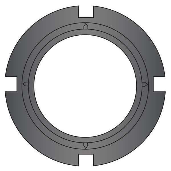 Lock Nut, 3.527, Steel, Not Graded, Plain