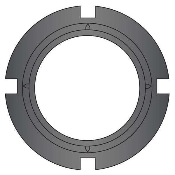 Lock Nut, 3.137, Steel, Not Graded, Plain