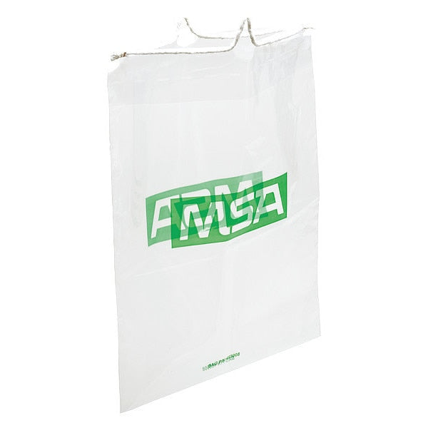 Respirator Drawstring Bag, Nylon, Wht/Grn