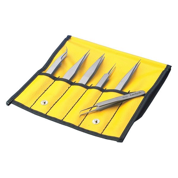 Tweezers, Set 6pcs., Technik In Soft Case