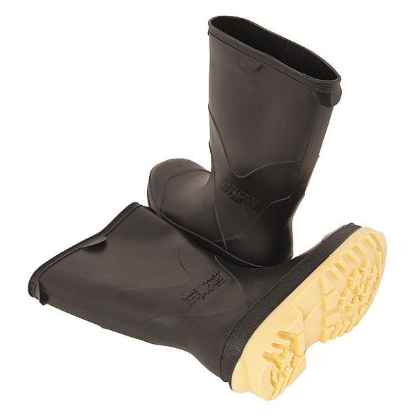 StormTracks Rain Boot, PVC, Child, Black/Tan Size 9, PR