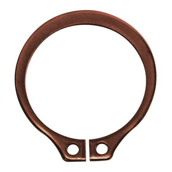 External Retaining Ring, Steel Copper Plated Finish, 0.197 in Shaft Dia