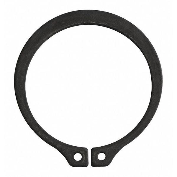 External Retaining Ring, Steel Black Phosphate Finish, 1/2 in Shaft Dia