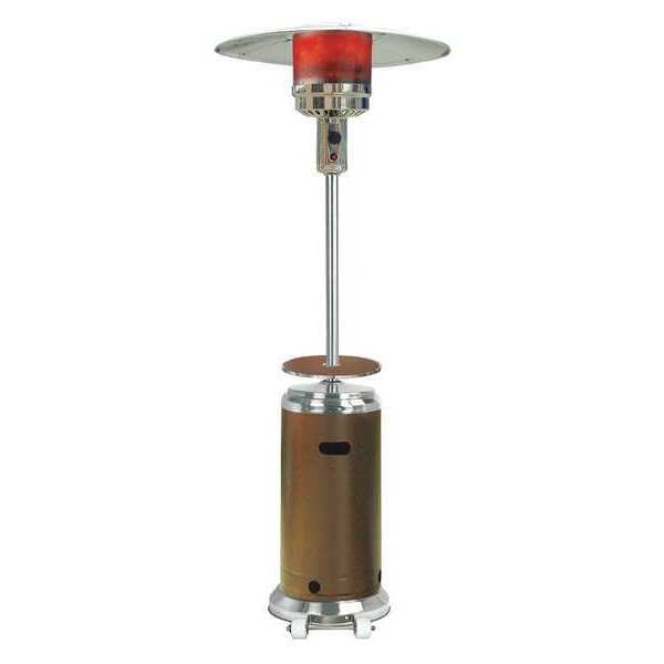 Patio Heater, Bronze/Stainless, 41,000 Btu