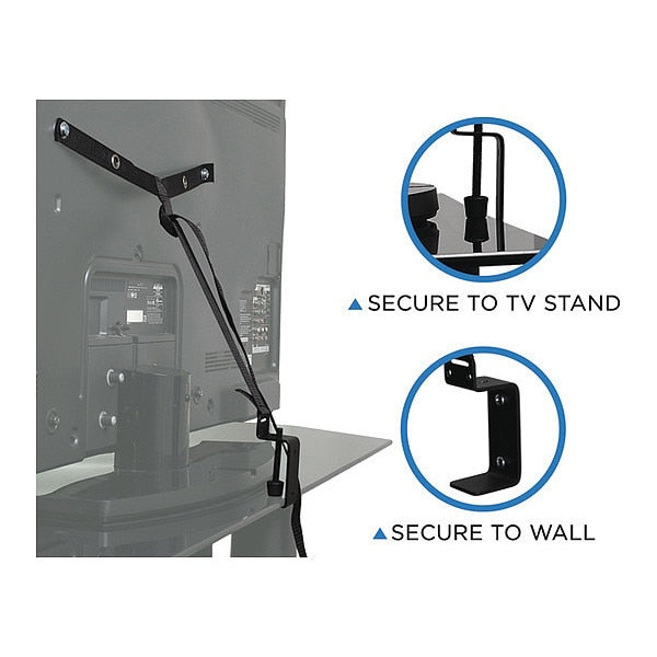 Adjustable TV Safety Straps (ONE PAIR)