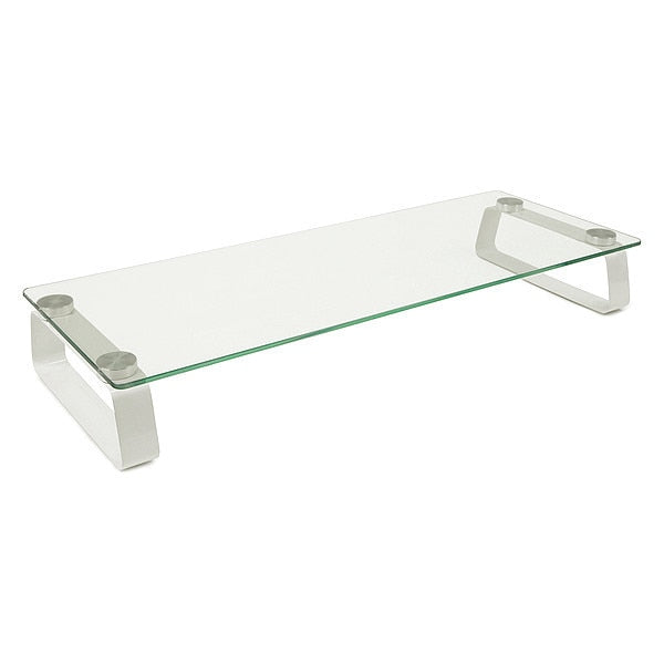 Glass Monitor Desk Stand, 22IN X 8.3IN