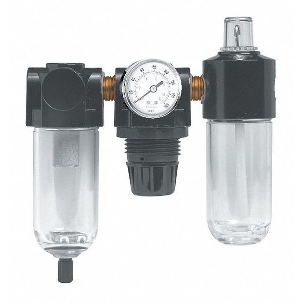 Mini Filter/Regulator/Lube Combo, 1/4
