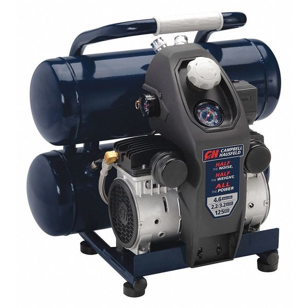Compressor, Lightweght, Quiet Air, 4.6 gal.