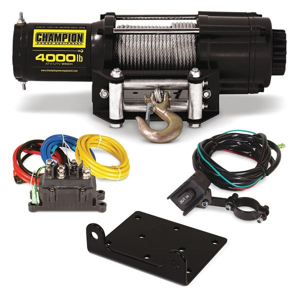 Utility Winch Kit, 12V, 4000 lb