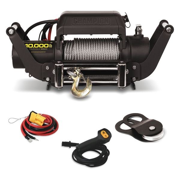 Utility Winch Kit, 12V, 10,000 lb