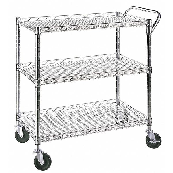 Commercial Utility Cart, 3-Shelf, NSF