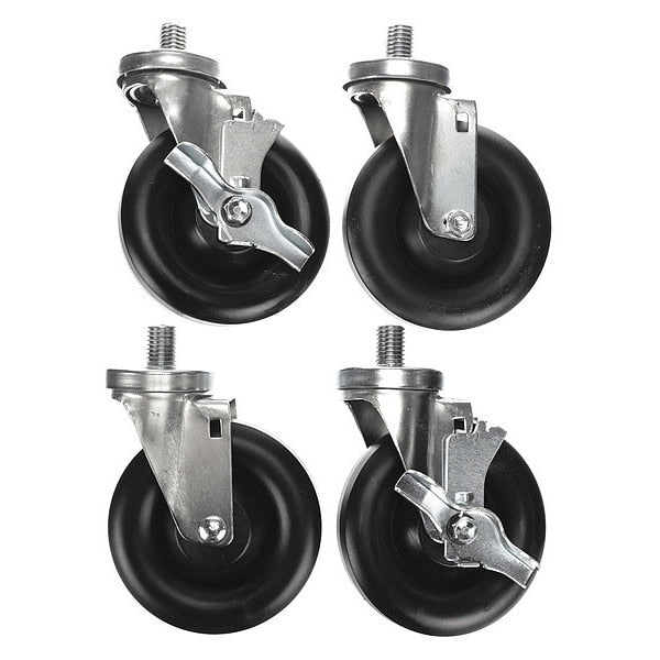 Caster Kit, Med Duty 3/4-10 x 1