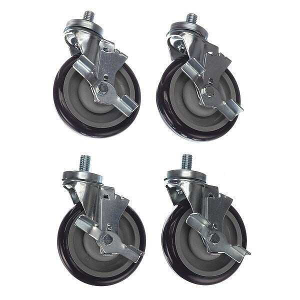 Caster Kit, Med Duty 3/4-10 x 1