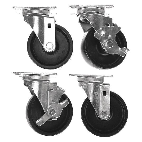 Caster Kit, Med Duty 2-3/8