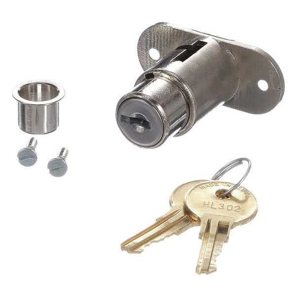 Nickel Plated Plunger Lock, 1-1/16