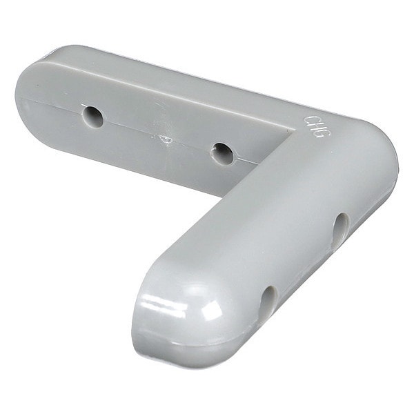 Gray PVC Corner Bumper, Rounded Ends