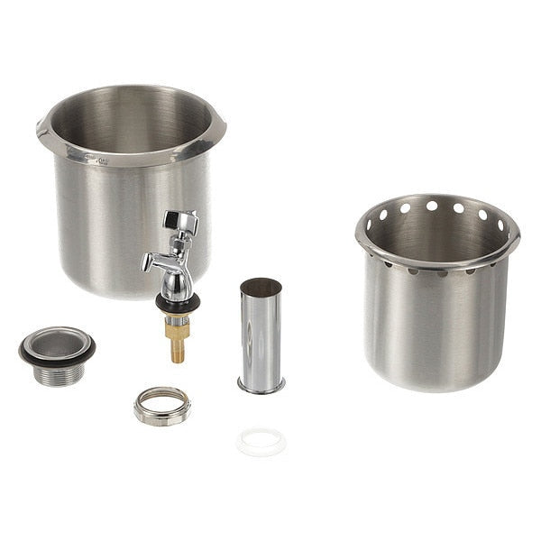 EncoreÂ® Stainless Steel Dipper Well Assembly complete with faucet
