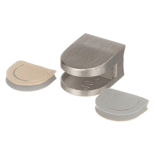Stainless Steel Top Glass Clamp with Gaskets for 1/4