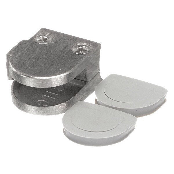 Stainless Steel Right-Hand Bottom Glass Clamp with Gaskets for 1/4
