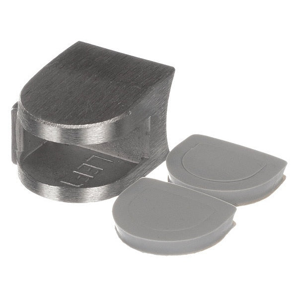 Stainless Steel Left-Hand Bottom Glass Clamp with Gaskets for 3/8