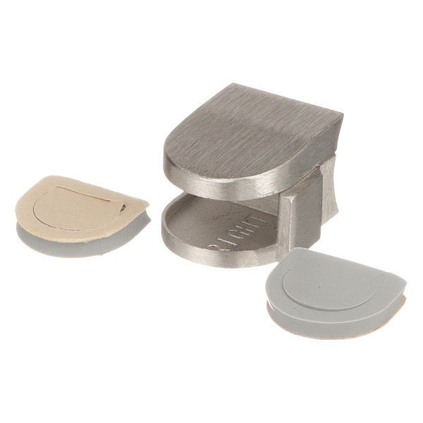 Stainless Steel Right-Hand Bottom Glass Clamp with Gaskets for 3/8