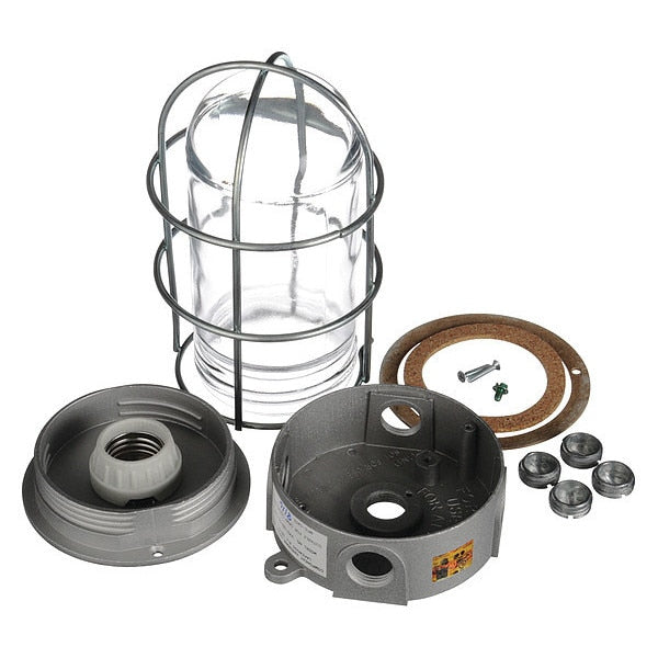Alum Surface Mt Refrig Light Clear Glass