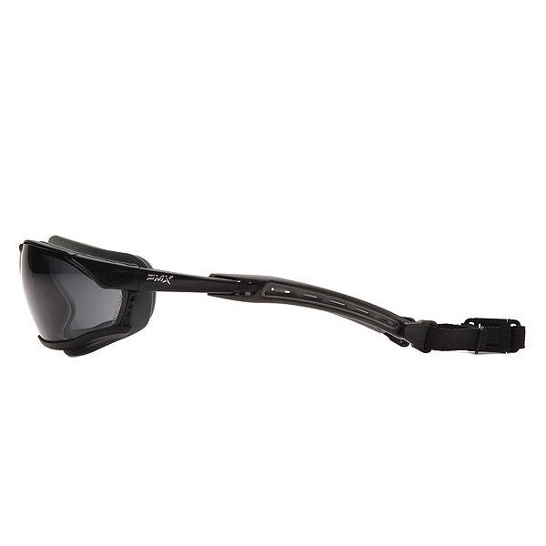 Ballistic Safety Glasses, Wraparound Gray Polycarbonate Lens, Anti-Fog, Scratch-Resistant