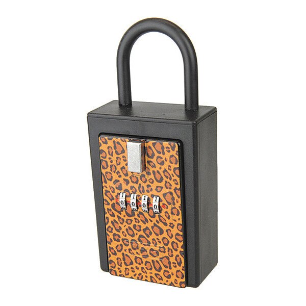 Key/Card Lock Box, 4-Number, Leopard Print