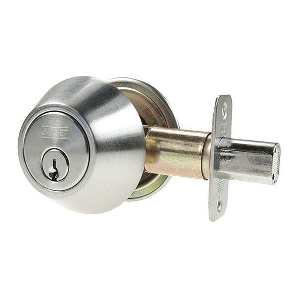 Dbl Cylinder Deadbolt, Satin Chrome