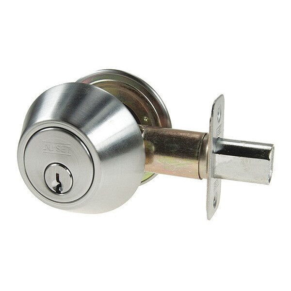 Dbl Cyl Deadbolt, Satin Stainless Steel