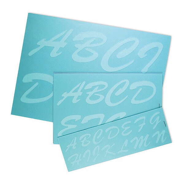 Stencil, Letters/Nbrs, Script, 1-3