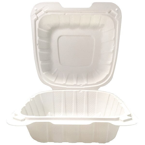 Disp Carry-Out Ctnr, 6 in W, Ivory, PK300