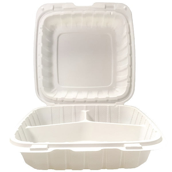 Disp Carry-Out Ctnr, 8 in  W, Ivory, PK150