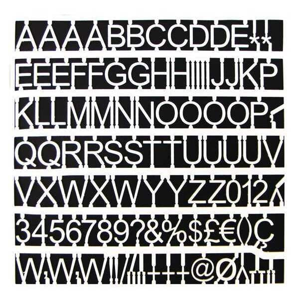 White Plastic Letters, Number/Symbol, 1