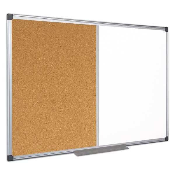 Bulletin/Whiteboard Combination 1.5 ft.x2ft., Aluminum Frame