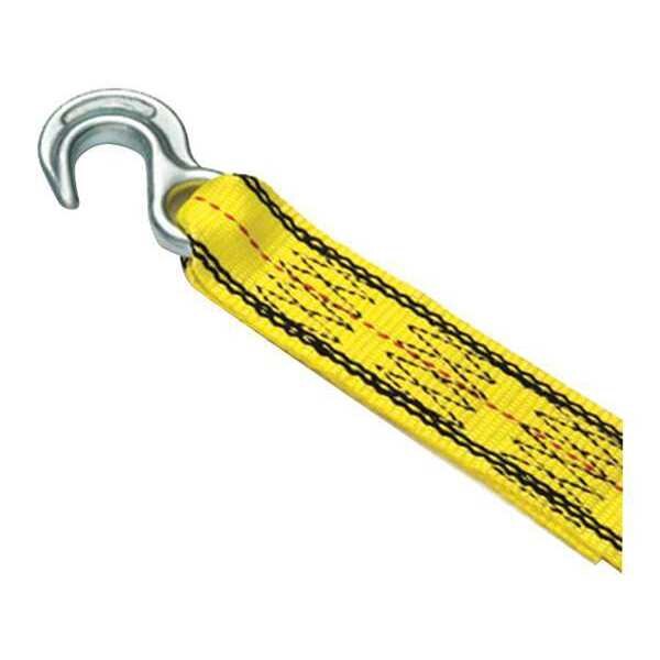 Tow Strap, Poly Webbing, w/Hks, 15 ft. x 2