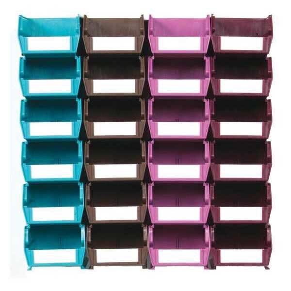 Polypropylene Polypropylene Bin Kit, 3 in. H x 4.125 in. W, Multi