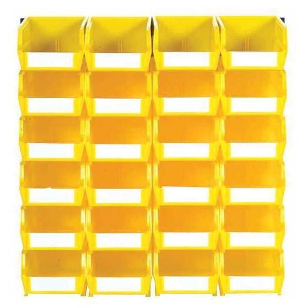 Polypropylene Polypropylene Bin Kit, 3 in. H x 4.125 in. W, Yellow