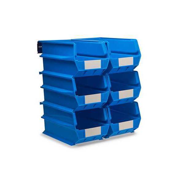 Polypropylene Polypropylene Bin Kit, 7 in. H x 8.25 in. W, Blue