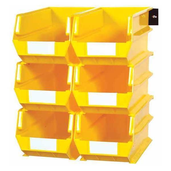Polypropylene Polypropylene Bin Kit, 7 in. H x 8.25 in. W, Yellow
