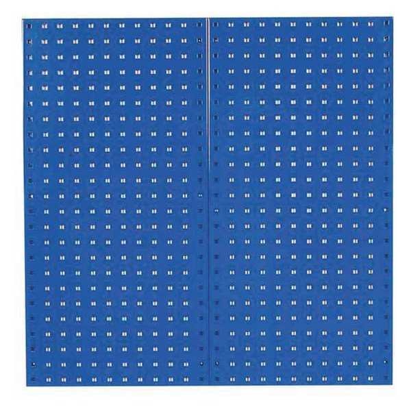 (2) 18 In. W x 36 In. H Blue Epoxy 18-Gauge Steel Square Hole Pegboards Mounting Hardware