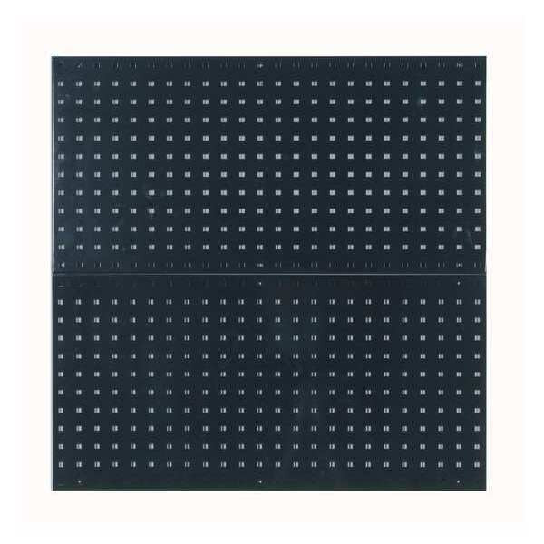 (2) 18 In. W x 36 In. H Black Epoxy 18-Gauge Steel Square Hole Pegboards Mounting Hardware
