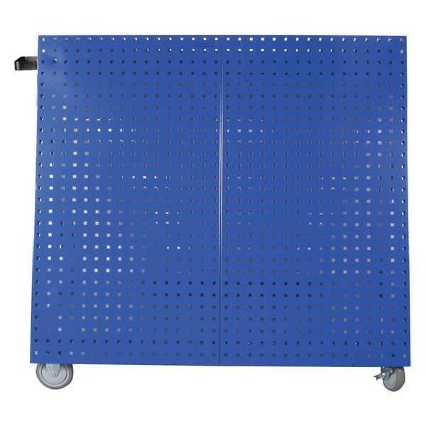 36-3/4 In. L x 39-1/4 In. H x 21-1/4 In. W Aluminum Frame Tool Cart with Tray and Blue LocBoard