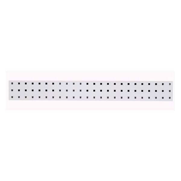 (1) 36 In. W x 4.5 In. H White Epoxy 18-Gauge Steel Square Hole Pegboard Strip